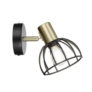 Aplique Pared Bermeo Negro Mate 1x40W E-14 | AJP/Alemar | 60174