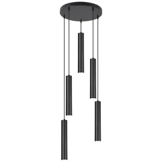 Colgante Antia 5 Luces Negro/Latón | AJP / Alemar | Ref: 11752 | LUZGURU