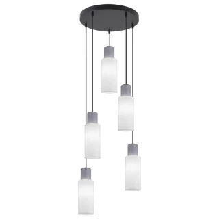 Colgante Kilian 5 Luces Blanco/Gris | AJP / Alemar | Ref: 11776 | LUZGURU