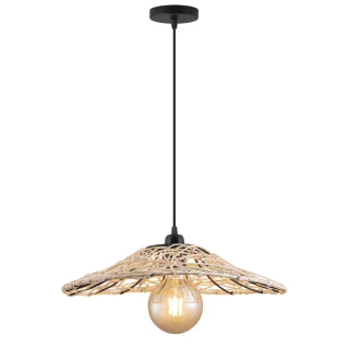 Colgante Diza Ratán Natural/Negro | AJP / Alemar | Ref: 11279 | LUZGURU