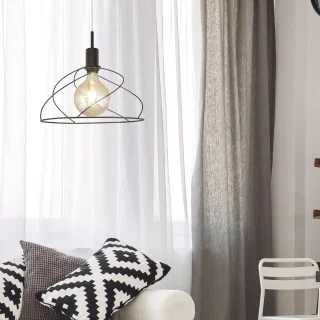 Colgante Farrel Negro 1x60W E-27 | AJP / Alemar | 10998