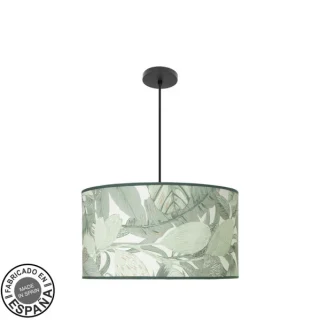 Colgante Moda Negro/Verde 3xE27 | Fabrilamp / Abrila | 50x50cm | Ref: 212495019 | LUZGURU