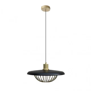 Colgante Rejilla Negro/Oro | Fabrilamp / Abrila Rejilla | Regx35x35 Cm | Ref: 141891009 | LUZGURU