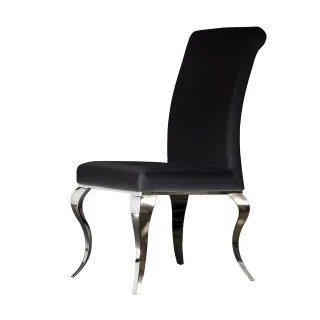 Silla Acero Negra Barroque Schuller