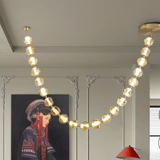 Lámpara Zaria II 21 Luces Bronce/Ámbar | Schuller | 448765