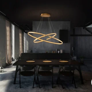 Lámpara Grande Oro Elipse Schuller