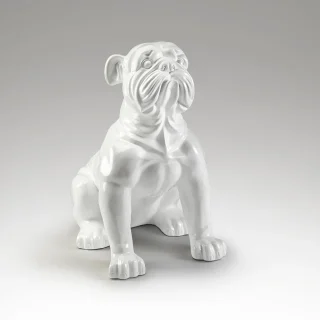 Figura Bulldog Grande Blanca | Schuller White Bulldog | Ref: 738613 | luzguru.com