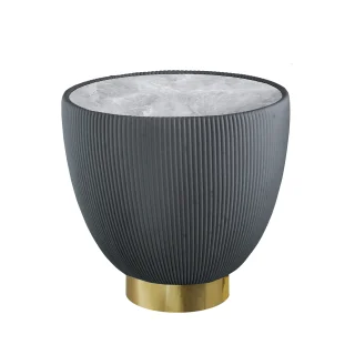 Mesa Auxiliar Candy Gris-Latón | Schuller | Ref: 745437 | luzguru.com