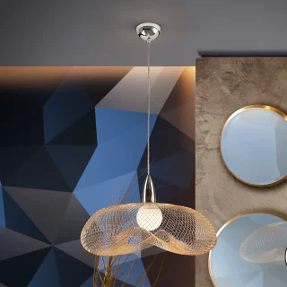 Lámpara de Techo Cromo/Oro Forma Schuller