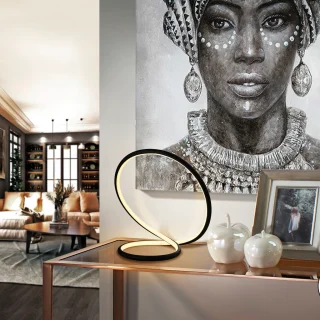 Lámpara Sobremesa Negro Infinito Schuller