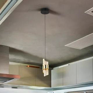 Lámpara Colgante LED Negro-Oro Iliada Schuller