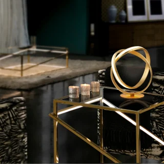 Lámpara Sobremesa Pan Oro Lazas Schuller