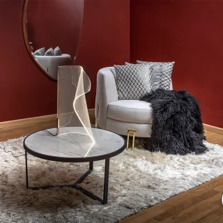 Lámpara Sobremesa Oro Rosa Velos Schuller