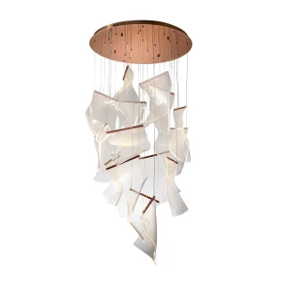 Lámpara Colgante Oro Rosa Velos Schuller