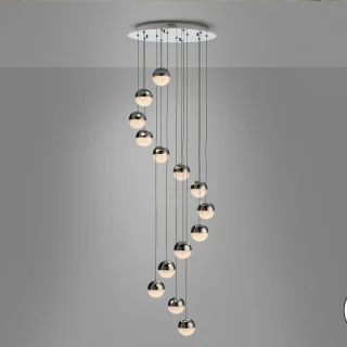 Lámpara de Techo LED Esférica Cromo Sphere Schuller