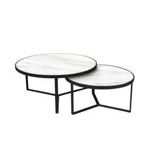 Set de Mesas Auxiliares Mármol Blanco Naira Schuller