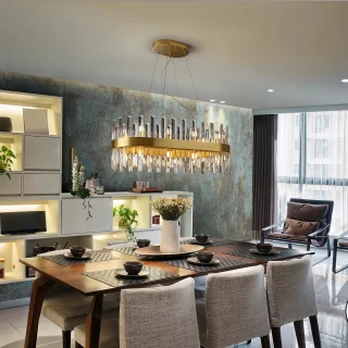 Lámpara Colgante Oro Oval Grace Schuller