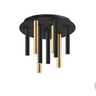 Plafón Oro/Negro Varas Schuller