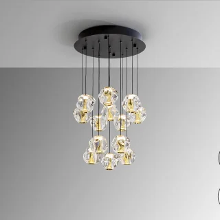 Lámpara Colgante Negra/Oro Zaria Schuller