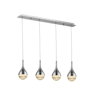 Lámpara 4 Luces Cromada Elie Schuller