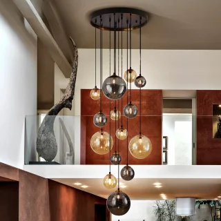 Lámpara Colgante 14 Luces Dark Schuller