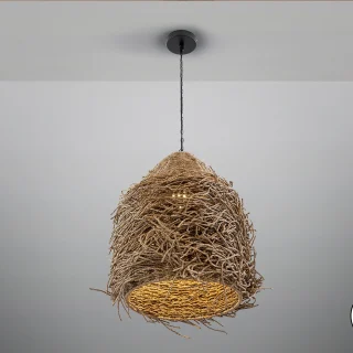 Lámpara Maui Seagrass D55 Negra | Schuller | 196749