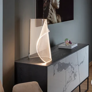 Lámpara Sobremesa LED Cromo Velos Schuller