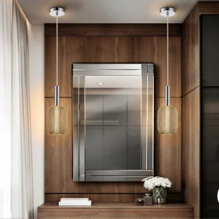 Lámpara Techo LED Micrón Cromo/Oro Schuller