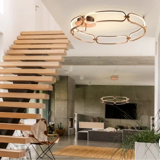 Plafón LED Ø80 Oro Rosa Colette Schuller