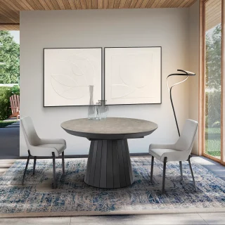 Mesa Comedor Extensible Piedra/Negro Koria Schuller