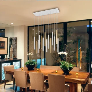 Lámpara Varas Oro/Blanco 14L Dim Schuller