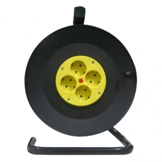 Enrollacable 4 Enchufes 50m: Seguridad y Confort - Fabrilamp