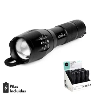 Linterna Led Centello Negra: 5 modos, 300lm, Zoom - Fabrilamp