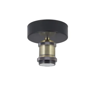 Plafón 1L Barolo Negro-Cuero 60W E-27 | AJP/Alemar | 60268