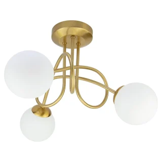 Plafón 3 Luces MIGOS Latón | AJP / Alemar | Ref: 11582 | LUZGURU