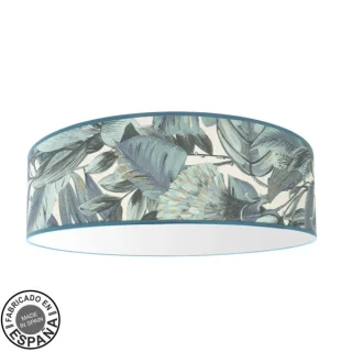 Plafón Argel Azul 4xE27: Iluminación Moderna y Amplia | Fabrilamp