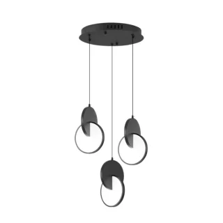 Plafón Colgante Negro 51W | Fabrilamp / Abrila Carlota | 3 Luces | Ref: 234483009 | LUZGURU
