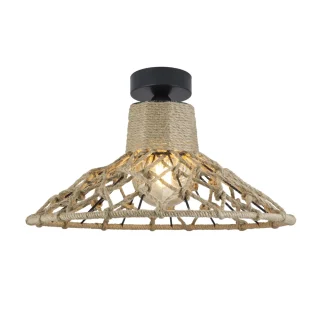 Plafón Korfu Negro-Cuerda | AJP / Alemar | Ref: 11053 | LUZGURU