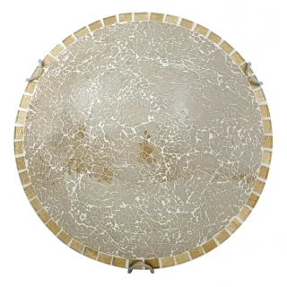 Plafón Tenor Ámbar Mosaico 3xE27: Iluminación cálida y elegante