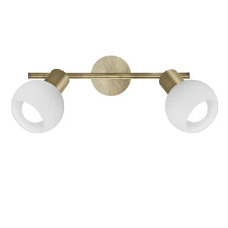 Regleta 2L Opal Cuero 2x40W E-14 | AJP / Alemar | 10442