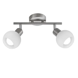 Regleta 2L Opal Níquel Satinado AJP/Alemar 10441 | 2x40W E-14