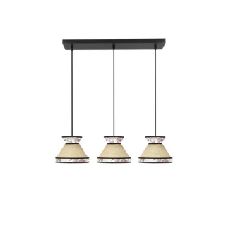 Regleta Constantinopla 3xe27 Beis/Rojo - Fabrilamp/Abrila | 248893107