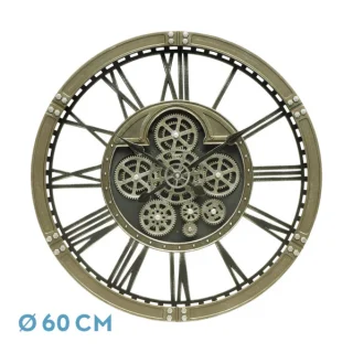 Reloj Pared Agron Cuero 60x60cm: Elegancia y Estilo Fabrilamp