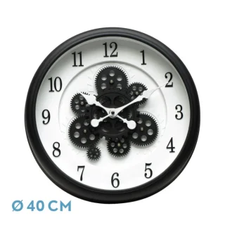 Reloj Pared Bubion Negro/Blanco: Decoración con Encanto Fabrilamp