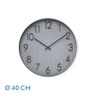 Reloj Pared Higuerón Blanco/Gris: Elegante y preciso | Fabrilamp