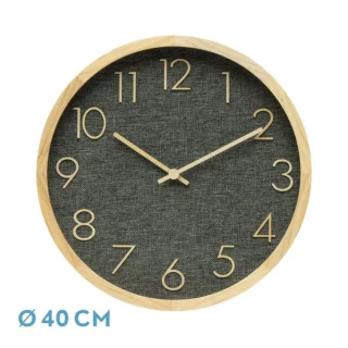 Reloj Pared Rosellon Haya/Gris: Elegancia y Precisión para tu Hogar