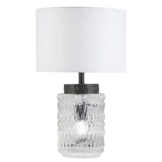 Sobremesa MALMO Negro-Cristal 2x60W E27 | AJP/Alemar | 10871