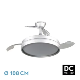Ventilador DC Mandarin Plata | Fabrilamp / Abrila | 108cm | Ref: 239591374 | LUZGURU