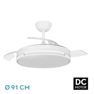 Ventilador DC Silencioso | Fabrilamp / Abrila Papiro Mini | 91cm | Ref: 212599001 | LUZGURU