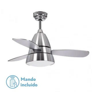 Ventilador Cromo Silencioso | Fabrilamp / Abrila ISERAN | 107cm | Ref: 104092320 | LUZGURU